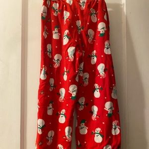 Snowman pajama pants